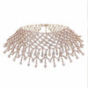 Funkelnde Quaste Halskette Luxus Kette Strass Mesh Weibliche Boho Kurze Kristall Choker Halsband Statement-Kette Hochzeit Schmuck