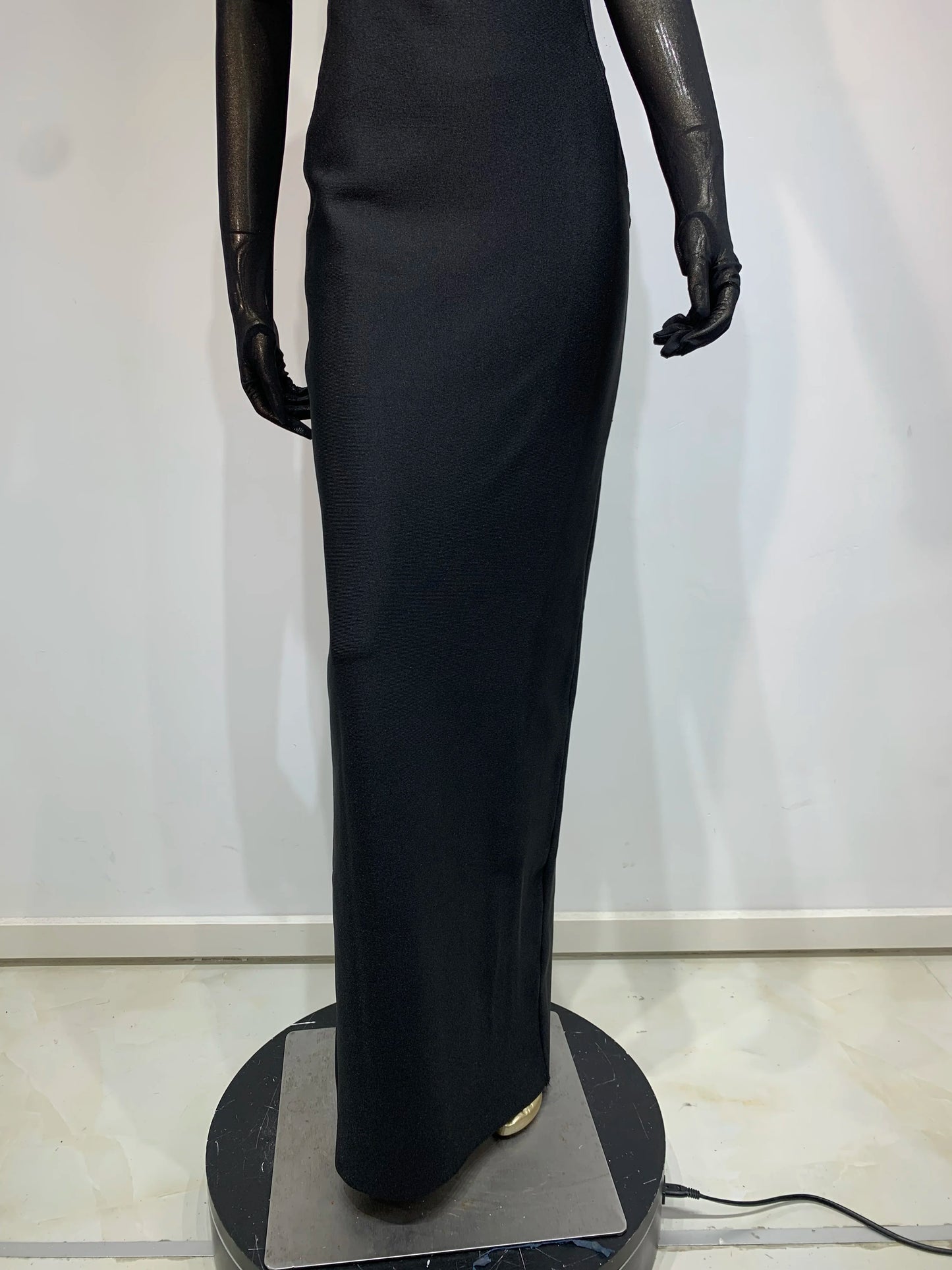 Summer Bandage Dress 2024 Women Celebrity Sexy Diamonds Crystal Black Maxi Long Bodycon Elegant Evening Club Party Dress