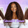 40 30 Inch Chocolate Brown Deep Wave Lace Front Wigs Human Hair #4 Colored 13x4 13x6 Hd Curly Lace Frontal Wigs Pre Plucked