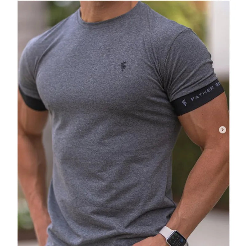 Herren Sommer Rundhals Kurzarm Lockeres T-Shirt