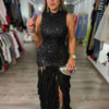 HLJ Sexy Sequin Patchwork Bodycon Dresses for Woman Mesh Shining Sleeveless Ruffle Dress Female Party Clubwear Vestidos 2025 New