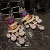 Zircon Water Drop Tassel Earrings Elegant Fashion Light Luxury Earrings