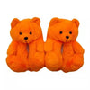 Cute Teddy Bear Plush Winter Slippers Wrapped in Heels Fun Indoor Floor Shoes Women's Gift Warm and Soft Cartoon Plush Animal Sl