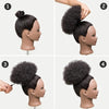 Synthetic Afro Puff Drawstring Ponytail Hair Bun 10 Inch Short Afro Kinkys Curly Afro Bun Extension Hairpieces Large Size