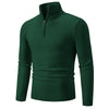 New Men's Sweater Half Zipper Pullovers Winter Warm Stand Collar Turtleneck Cotton Knitted Sweater Men Solid Color Sweatwear