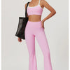 Yoga Set Women Sport Bra Gym Workout Legging High Waist Wide Flare Pant Fitness Sports Shorts Active Wear Suit