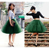 Multi-layer Tulle Tutu Skirts Fuchsia 6 Layers Fluffy Petticoat Underskirt Princess Ball Gown Women Halloween Party Skirt
