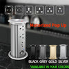 Motorized Lifting Pop Up Tower Power Outlet Hidden Mounted Kitchen Worktop USB Type C Socket with Speaker Wireless Charging
