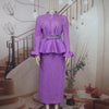Fashion suit African Dresses For woman rhinestone turkey dresses for women luxury High quality mesh fabric African Beaded Dress