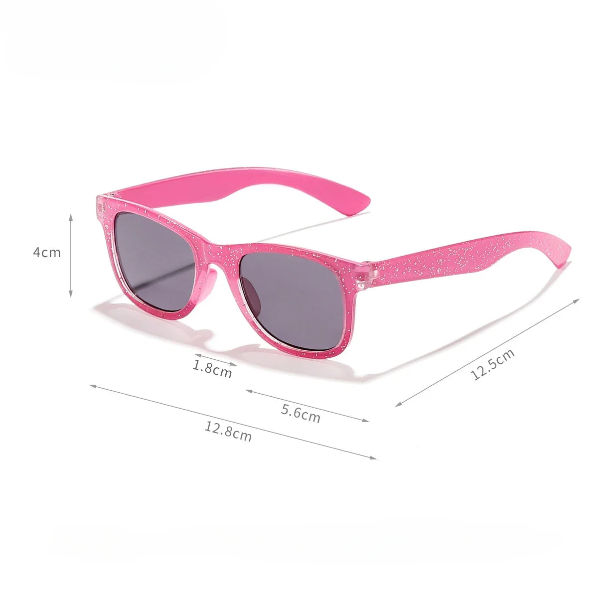 2024 Neue trendige coole bunte glänzende quadratische Sonnenbrille für Kinder Mädchen Trendige modische süße Sonnenbrille Kinderbrille