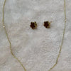 Stainless Steel Non Fading Minimalist Creative Plant Live Leaf Petal Flower Pendant Necklace Earrings Bracelet Jewelry Set
