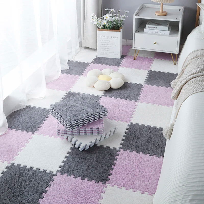 Eva-Schaumstoff-Puzzle-Teppich, weiche Plüsch-Kindermatte, Babyspielzeug, Baby-Spielmatte im Kinderzimmer, warmhaltende Spielmatte