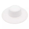1PC Women Elegant Flatcap Wide Brim Felt Hat Flat-top Panama Retro Church Derby Cap French Hepburn Style Dame Hat
