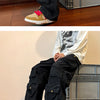 2025 Men Cargo Pants Multi-Pockets Tool Pants Harajuku Mens Vintage Loose Wide Leg Pants Streetwear Casual Hip-Hop Trousers