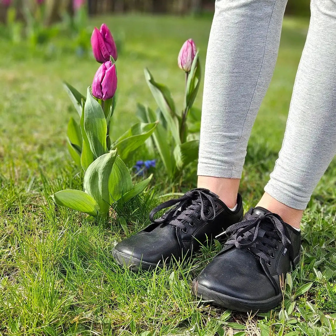 HOBIBEAR Minimalistische Schuhe für Herren und Damen, weite Zehenbox, Barfuß-Schuhe, Zero Drop, Freizeit-Sneaker aus Kunstleder, leichte Walking-Sneaker