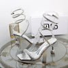 Luxus-Fashion-Sandalen 2024 Sommer Neue Strass Fee offene Zehen Ring-Fuß-Riemen Römersandalen mit hohem Absatz Damenschuhe Bankett