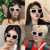 Fashion Irregular Square Sunglasses Funny Party Asymmetrical Sun Glasses Men Brand Designer Personality Black Sunglasses
