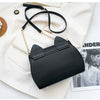 Summer Sailor Moon Ladies Handbag Black Luna Cat Shape Chain Shoulder Bag PU Leather Women Messenger Crossbody Small Bag Purses