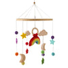 Crib Mobile Bed Bell Wooden Baby Rattles Soft Felt Cartoon Animal Bed Bell Newborn Music Box Hanging Toy Crib Bracket Baby Gifts