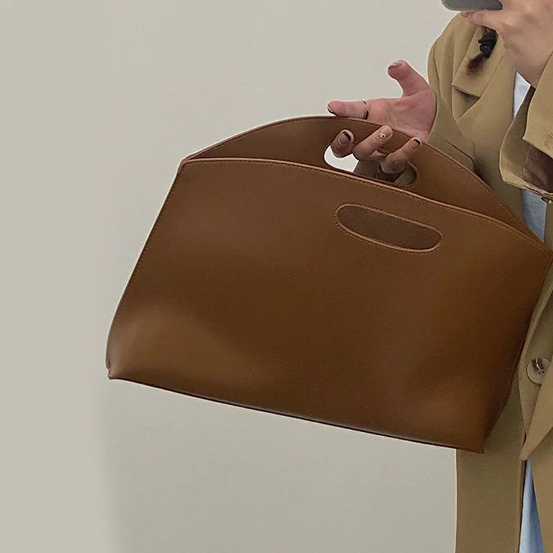 Damenhandtasche, neue Aktentasche mit großem Fassungsvermögen, modische, vielseitige Pendler-Tasche, Leder-Aktentasche, Umschlag-Clutch-Tasche