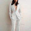 Women's Suit Party Wedding Plus Size 2pcs Slim Fit Spike Collar Prom Blazer Pants Outfit Dress Evening Dresses for Prom Traf Set