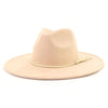 Suede Top Hat 9.5cm Wide Brim Fedora Hat Men Women Autumn Winter Felt Jazz Hats Classic Church Fedoras Chapeau Sombrero Mujer