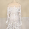 2024 Chic Women Dresses Hollow Out Bare Shoulder Long Sleeve Mini Ruffle Dress White Party Club Birthday Outfits Fall Fashion
