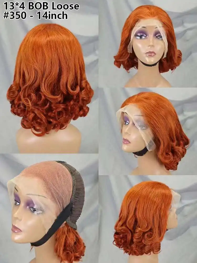 Loose Wave Human Hair Wigs for Black Women 1BT4 Color 13x4 HD Lace Frontal 200% Density Brazilian Fumi Human Hair Wigs