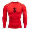 Anime Men's Compression Shirt Fitness Sport Running Tight Gym TShirts Athletic Workout Quick Dry Tops Tee Summer
