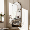 64"x21" Full Length Mirror Arched Full Mirror Free Standing Leaning Mirror Wall-Mounted Mirror Aluminum Frame Modern Mirrors