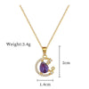 Stainless Steel Zircon Planet Star Pendant Necklace For Women Elegant Aesthetic Clavicle Chain Necklace Jewelry Party Gift