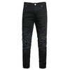 2023 New  Casual Mens Cotton Jeans Elastic Slim Skinny White Camouflage Printing Jeans Male Thin Denim Pants Vaqueros Hombre