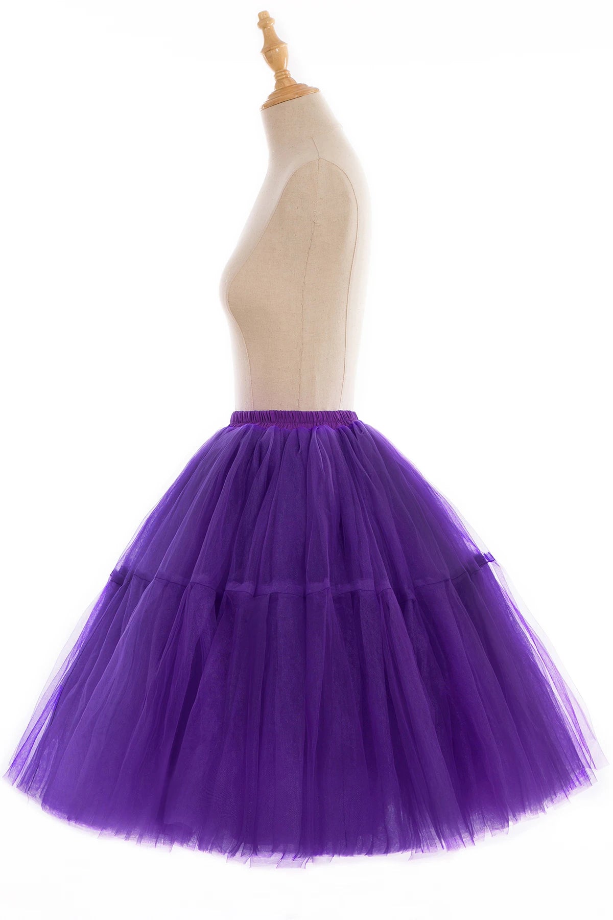 Multi-layer Tulle Tutu Skirts Fuchsia 6 Layers Fluffy Petticoat Underskirt Princess Ball Gown Women Halloween Party Skirt