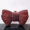 Newest Rhinestone Green/Black Clutch Purse Bow Luxury Diamond Women Red Evening Clutches Bags Wedding Bridal Bag Stones Handbags