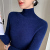 Damen Rollkragen-Basics Kaschmirpullover Herbst Winter Pullover 100% Merinowolle Strickwaren Damen Weicher schmaler Strick Neuer Top