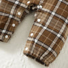 Two-Piece Baby Boy 1-24m Lapel Suspenders With Bow Gentleman Jumpsuit And Holmes Hat Spring And Autumn