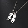 Couple Friend Personalized Necklace Custom Chain Name Mother Father Family Gift For Women Men Stainless Steel Pendant Jewelry