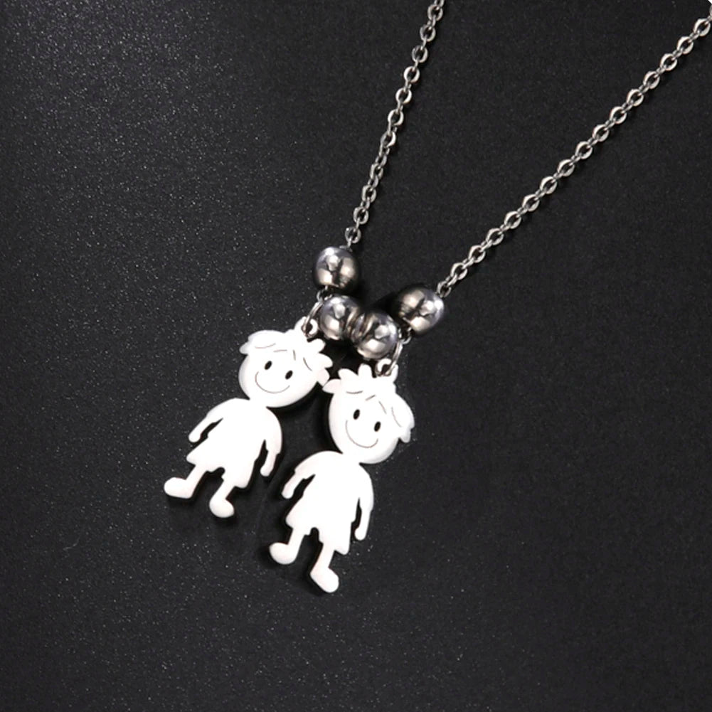 Couple Friend Personalized Necklace Custom Chain Name Mother Father Family Gift For Women Men Stainless Steel Pendant Jewelry