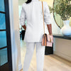 CM.YAYA Elegant Solid Blazer Suit and Pants Two 2 Piece Set  Women 2023 Autumn Winter Classic OL Street Outfit Tracksuit