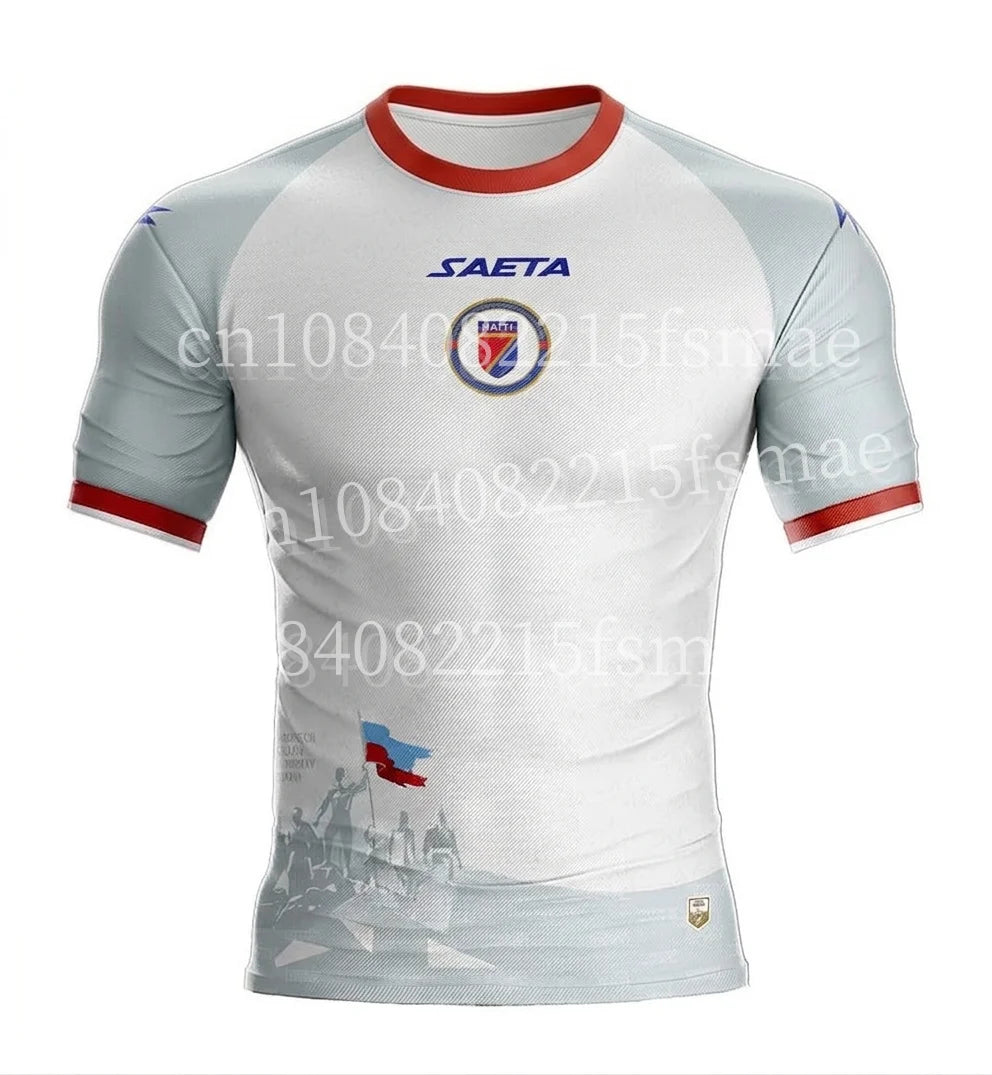 2026Haiti Soccer Jersey Short Sleeve T-Shirt 3D Graphic Printed Kid Sportswear Athletic Fitness Training Tee Tops Football Shirt