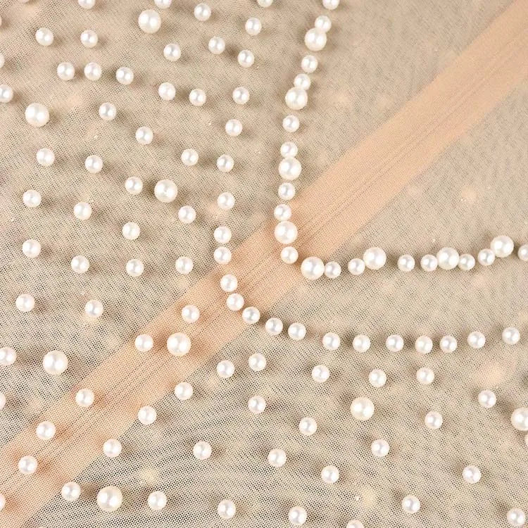 Elegante Jumpsuits & Playsuits für Damen O-Ausschnitt Kurzarm Perlenbesetzt Hohe Taille Luxuriöses Outfit für weibliche Geburtstags-Dinnerpartys