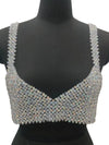 Handmade Crystal Top Women Fashion Beaded Bra Beading Tops Ladies Pearl Cape Smock Outwear Woman Celebrity Covery Top