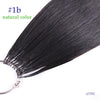 JSNME Micro Feather New hair extensions 100% Real Natural Human Hair Comfort Invisible 14-28 inch Black Brown Blonde 613 color