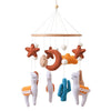 Baby Crib Mobile Rattle Toy 0-12Months Infant Soft Felt Teddy Velvet Pink Bear Bed Bell Hanging Toy Holder Bracket Crib Girl Toy