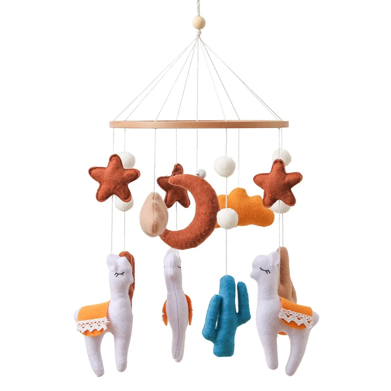 Baby-Kinderbett-Mobile-Rassel-Spielzeug 0-12 Monate Säugling Weicher Filz Teddy Samt Rosa Bär Bettglocke Hängendes Spielzeug Halterung Babybett Mädchen Spielzeug