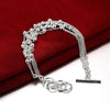 925 Sterling Silver elegant Grape beads Bracelet necklace earrings Jewelry set for women Fashion Party wedding accessories Gifts