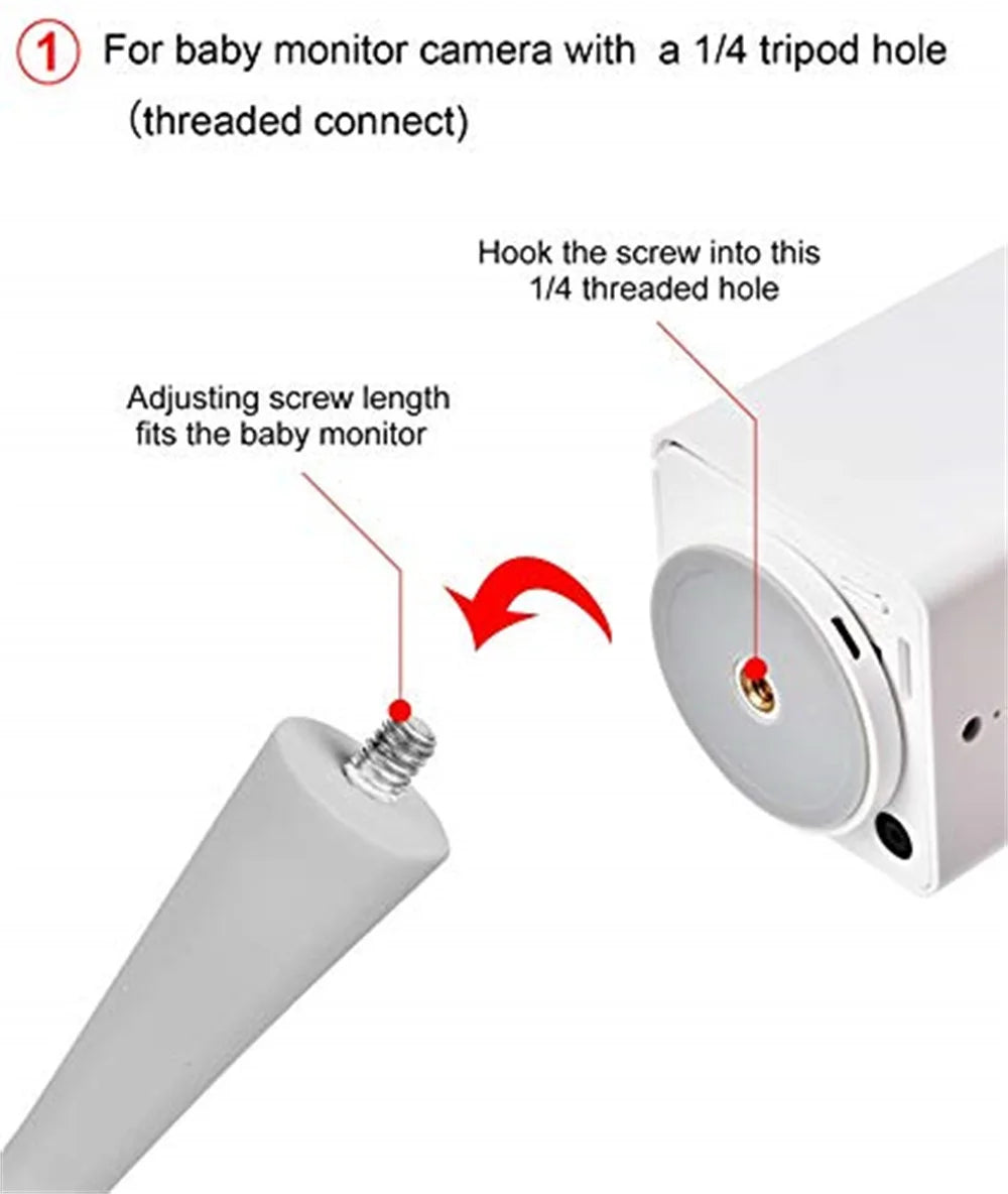 Universal Baby Monitor Bed Bracket Multifunction Camera Holder 1/4 Screw Flexible Clip Hose Camera Mount Cam Adjustable Long Arm