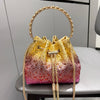 Handhabung Strasssteine Abend-Clutch-Tasche Geldbörsen und Handtasche Luxus Designer Umhängetasche Glänzende Kristall-Clutch-Geldbörse Eimer-Tasche