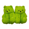 Cute Teddy Bear Plush Winter Slippers Wrapped in Heels Fun Indoor Floor Shoes Women's Gift Warm and Soft Cartoon Plush Animal Sl