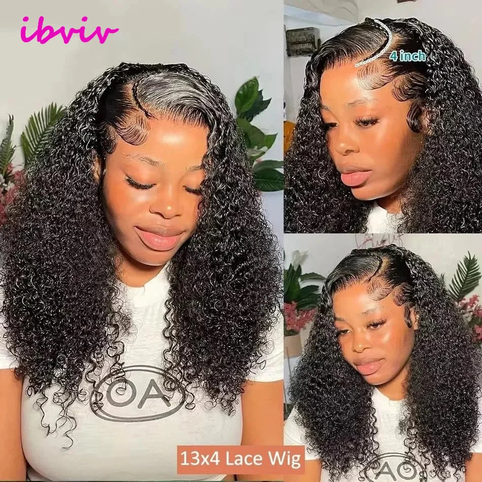 22Inch Vietnamese Hair 250 Density Kinky Curly Transparent 13x4 Lace Front Wig 13x6 Lace Frontal Human Hair Wigs Remy For Women
